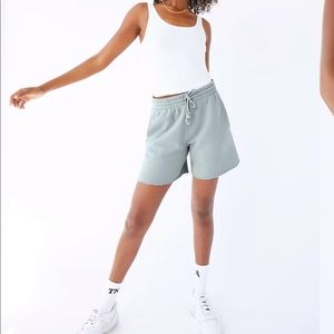TNA cozy fleece boyfriend shorts